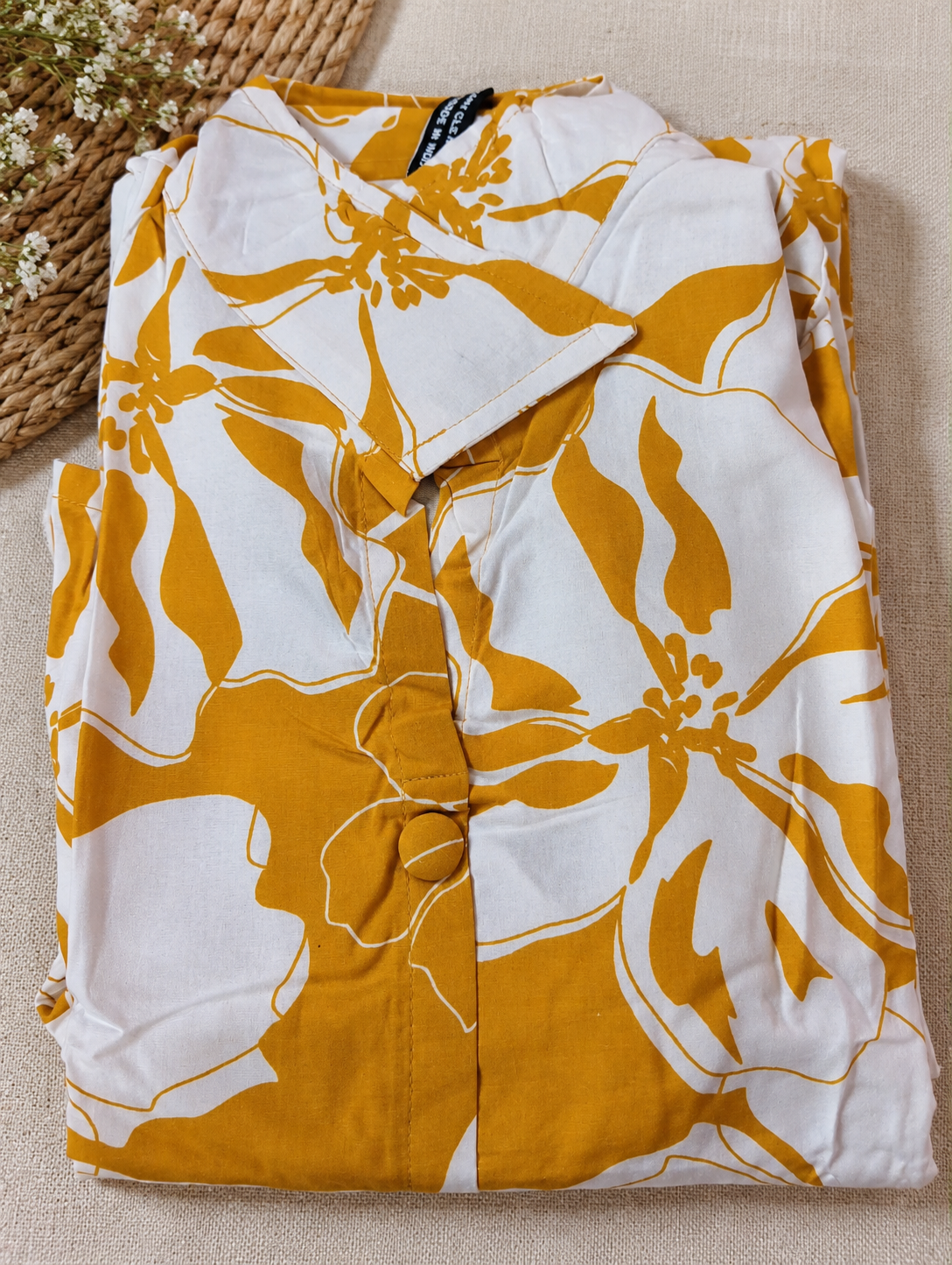 Mustard Floral Print Co-ord Set