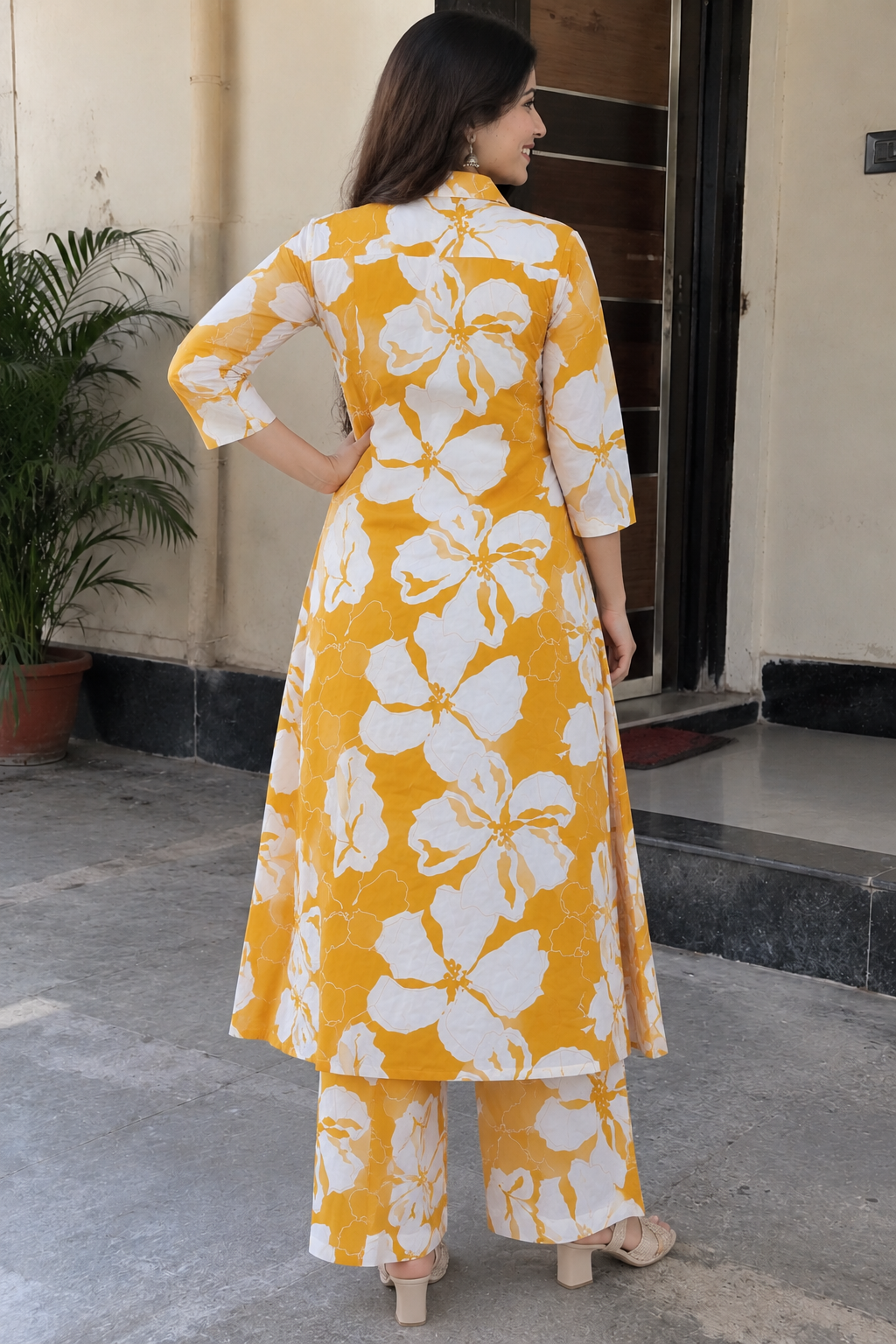 Mustard Floral Print Co-ord Set