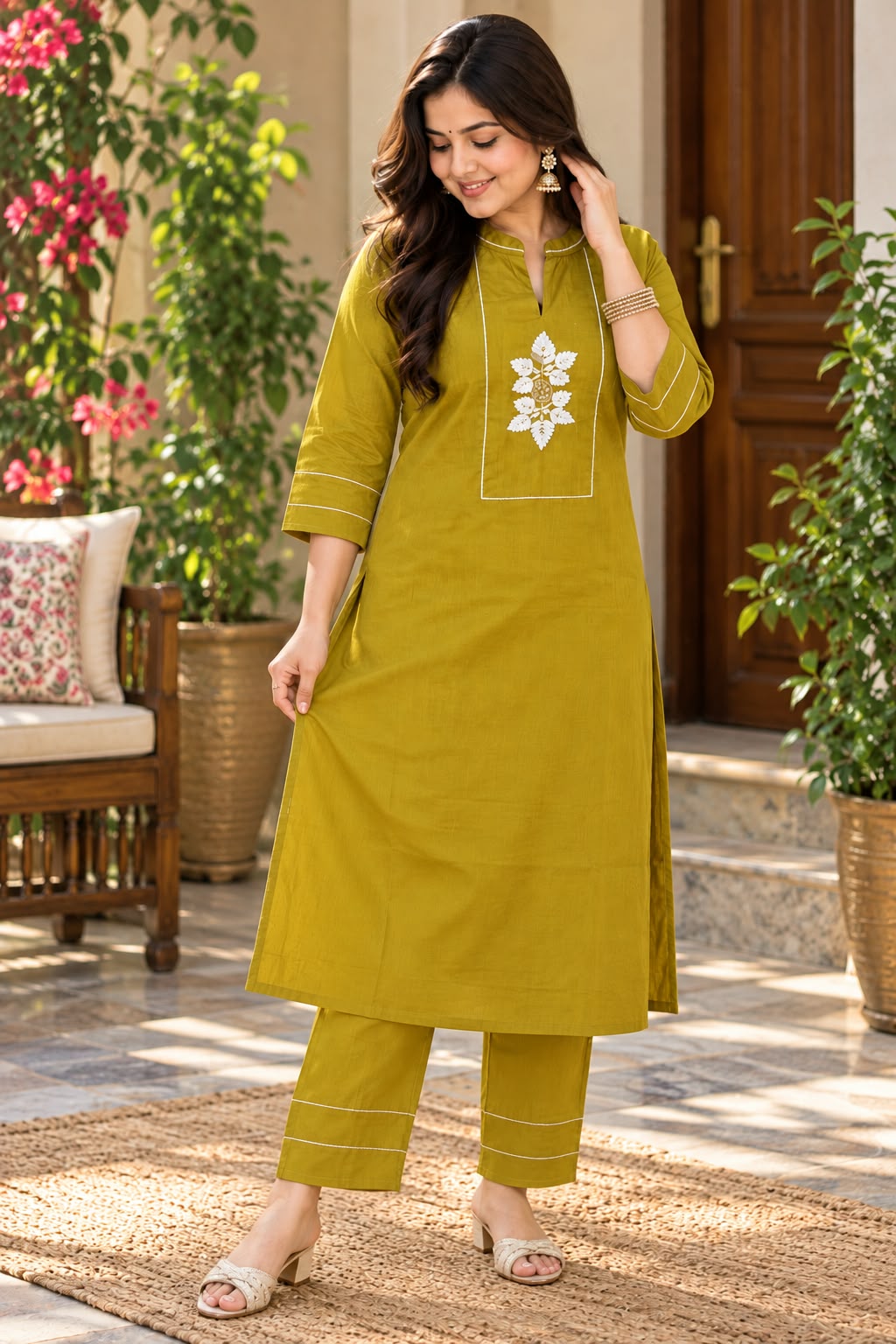 Mehendi Floral Co-ord Set