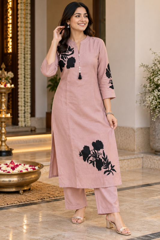 Dusty Pink Floral Co-ord Set.