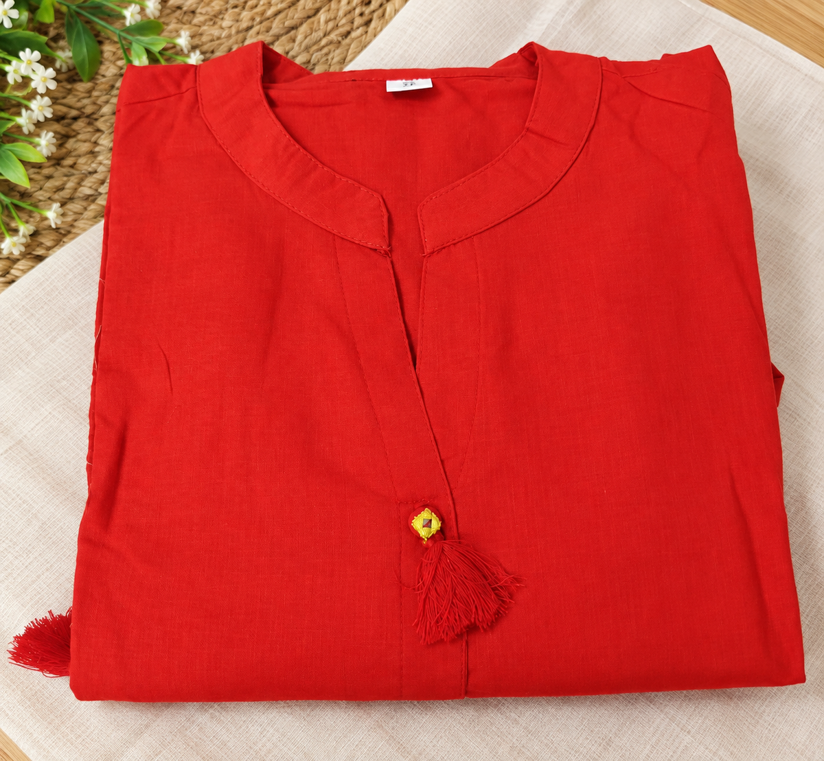 Red Embroidered Co-ord Set