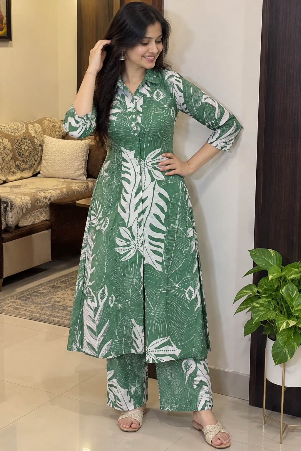 Emerald Leaf Co-ord Set