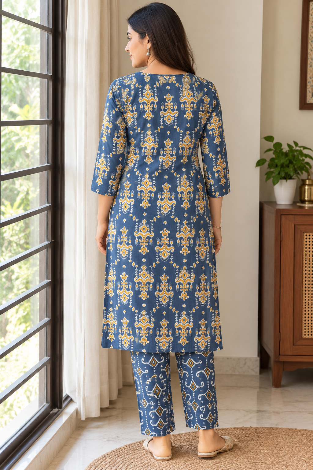 Blue Ethnic Printed Co-ord Set