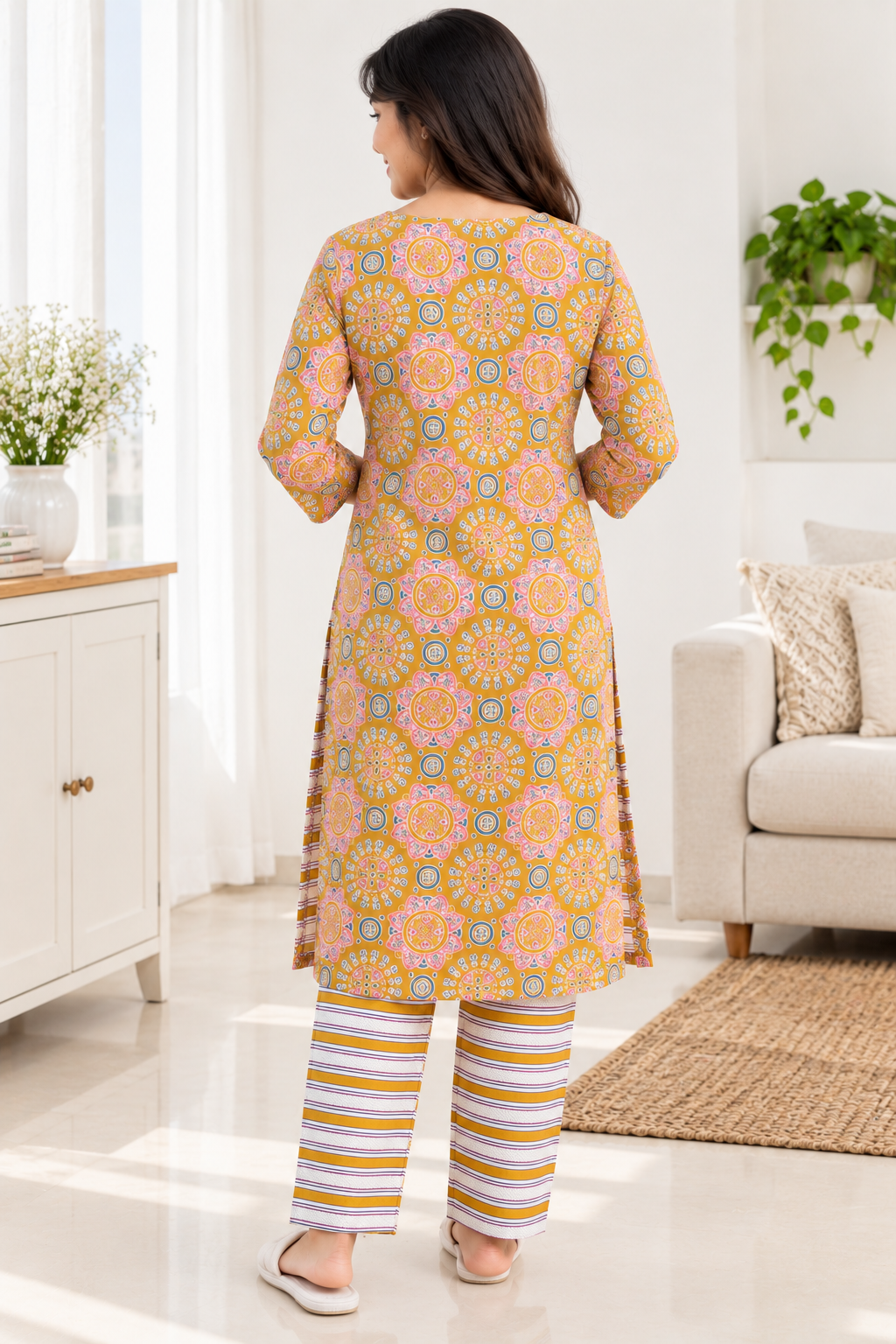 Mustard Printed Co-ord Set