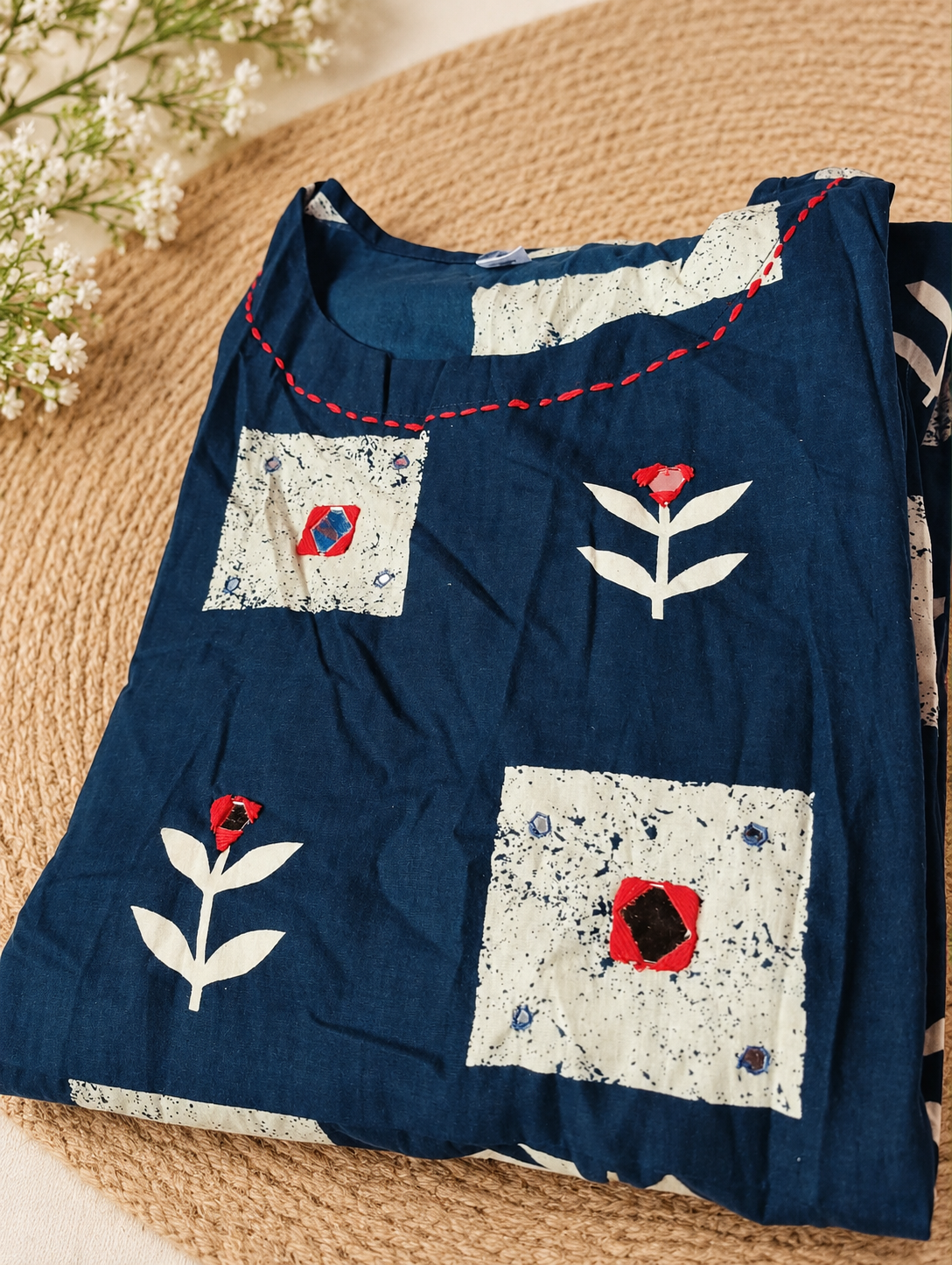 Navy Blue Print Co-ord Set
