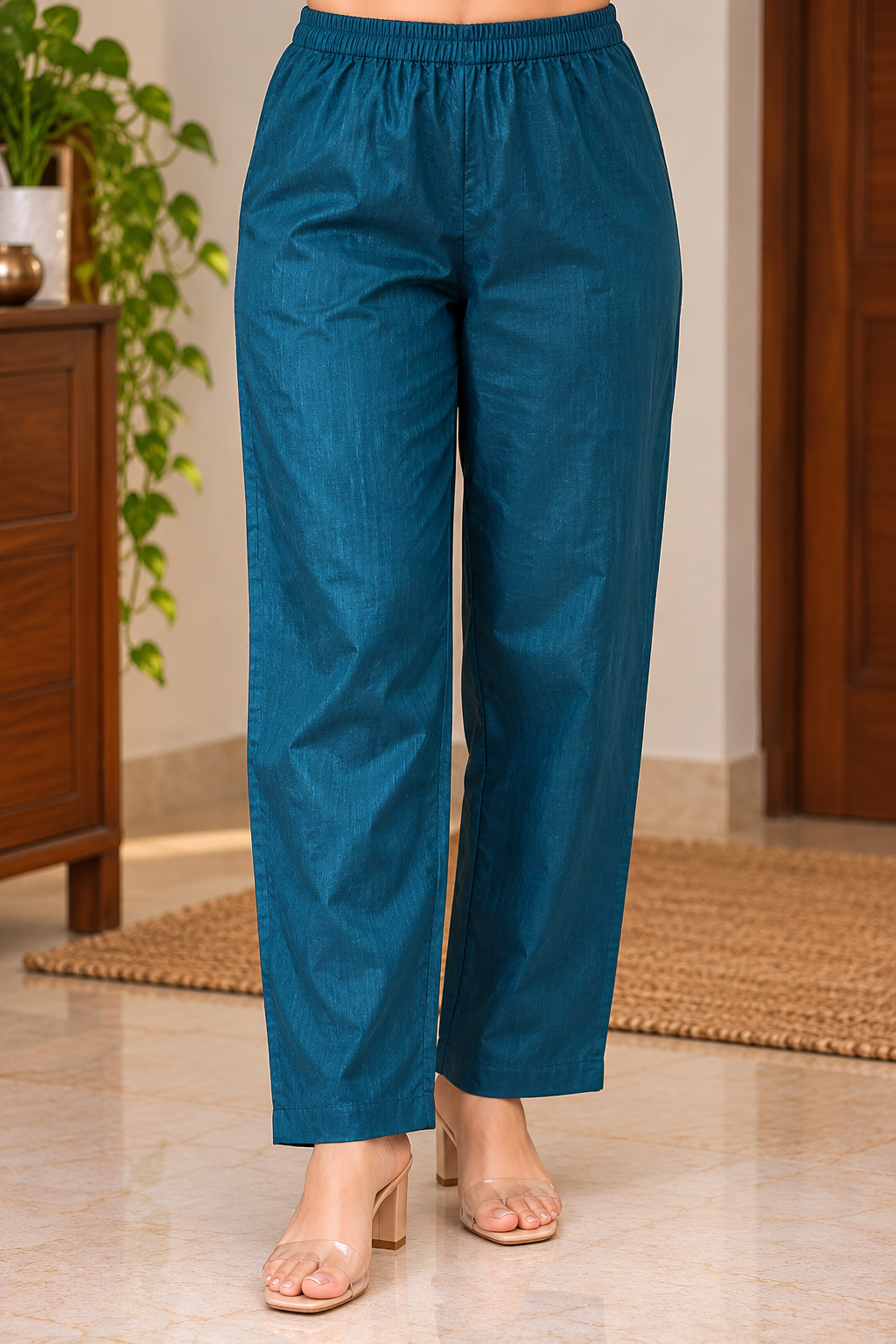 Teal Blue Deer Print Co-ord Set